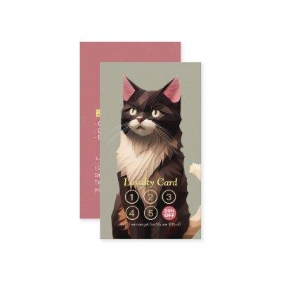 Cat Paper Carves Art Pet Care Clinic Loyalty Punch