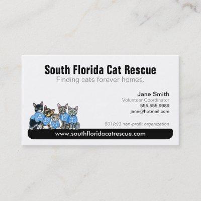 Cat Rescue Non Profit Black Tagline