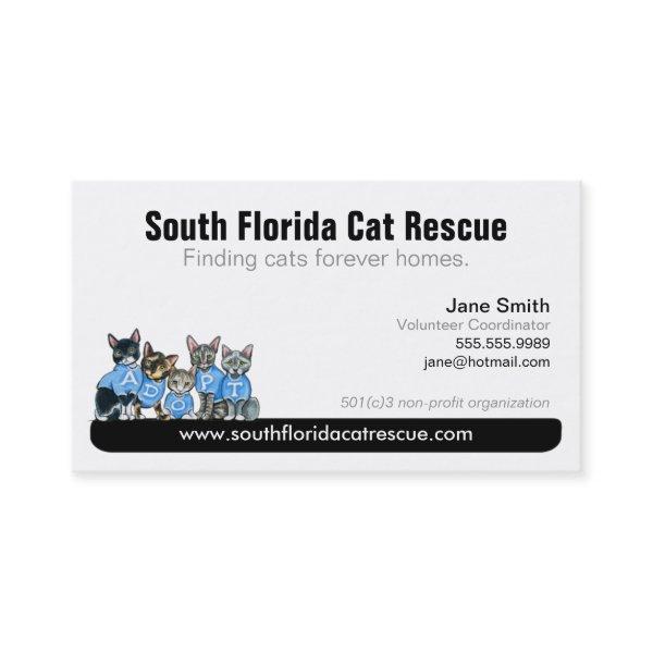 Cat Rescue Non Profit Black Tagline