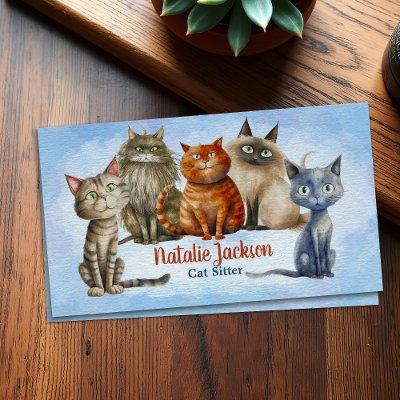 Cat Sitter - Adorable Watercolor Cats