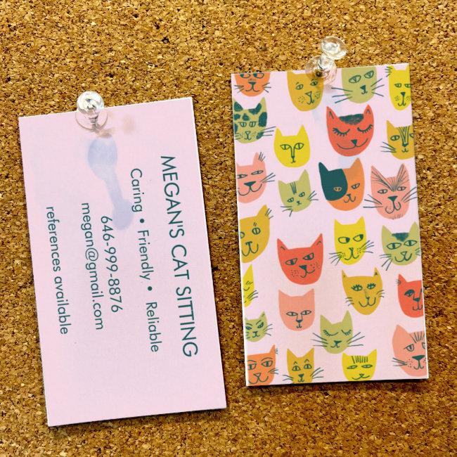 Cat Sitter Cute Colorful Funny Kittens Cats Vets