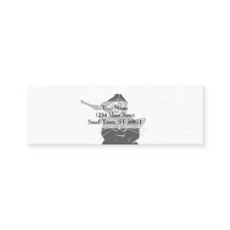 Cat with human skeleton hand - Choose back color Mini
