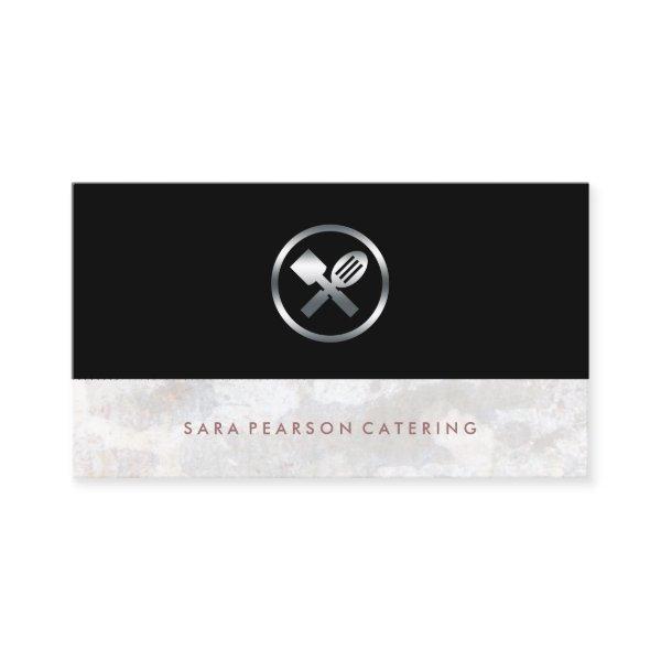 Caterer Bold Silver Utensils Icon Food Services