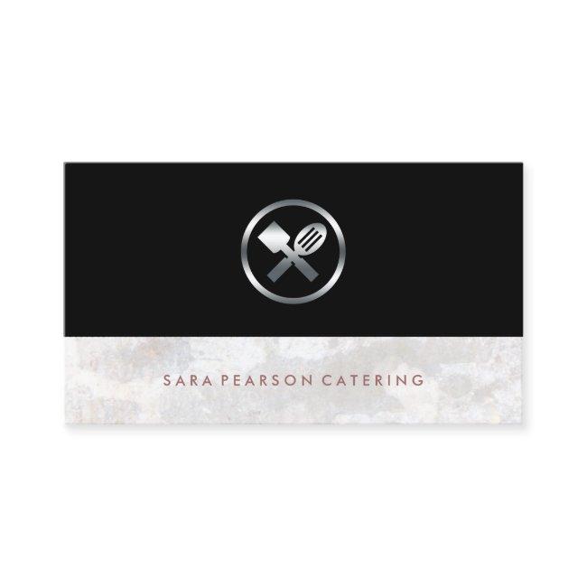 Caterer Bold Silver Utensils Icon Food Services
