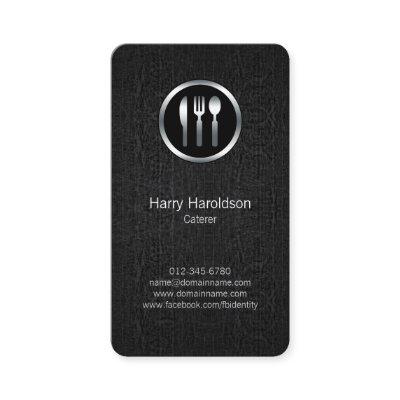 Caterer Cutlery Chrome Icon Grunge