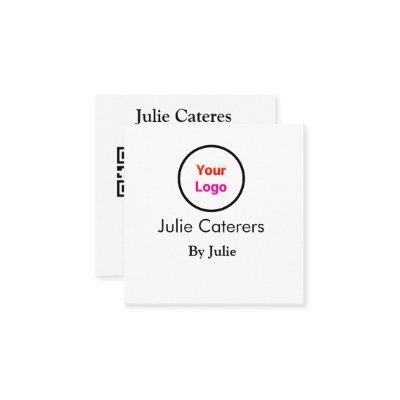 Caterers  add your logo Q R code name
