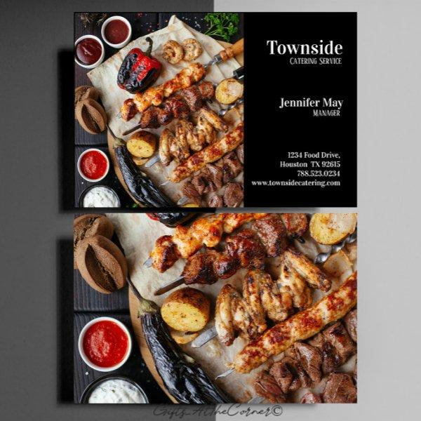 Catering  In Black Background