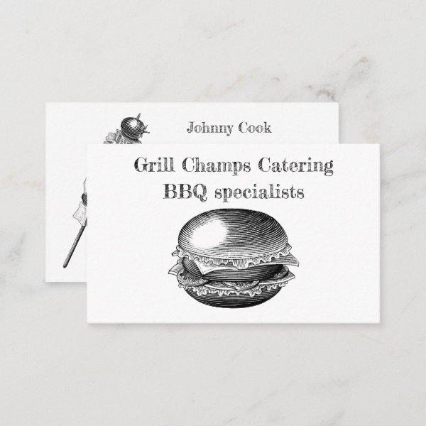 Catering or chef  with grill theme