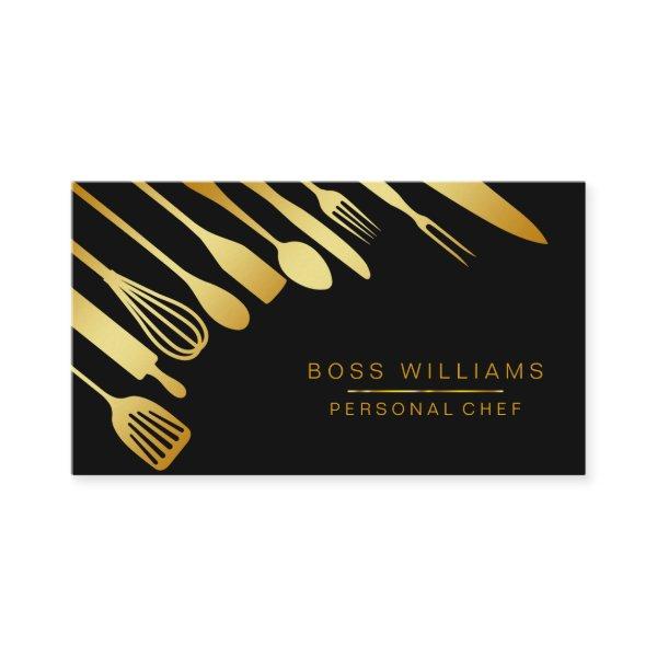 Catering Personal Chef Gold Kitchen Utensils