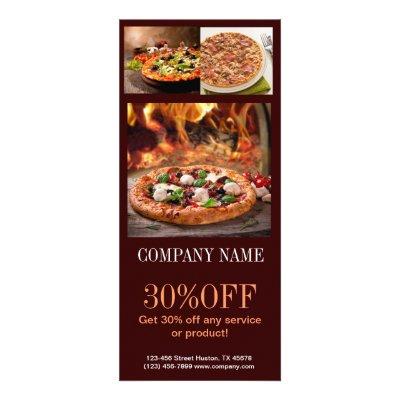 catering service deli shop Italian Food pizza Rack Card
