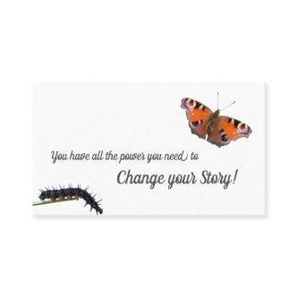 Caterpillar butterfly change motivational monogram