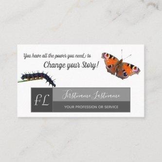 Caterpillar butterfly change motivational monogram