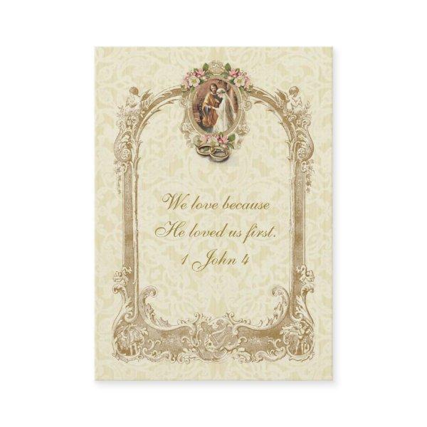 Catholic Christian Wedding Favor Holy Card