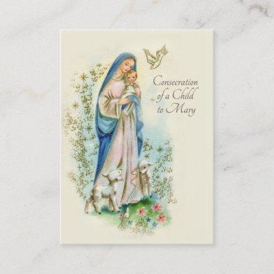 Catholic Consecration Prayer of Child to Mary
