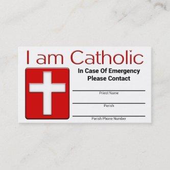 Catholic Emergency Contact Card