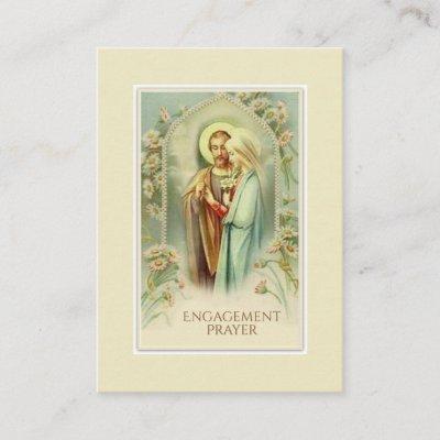 Catholic Engagement Courtship Prayer Holy Card