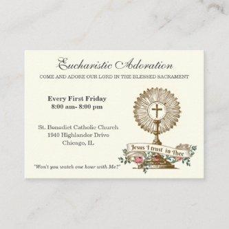 Catholic Eucharistic Adoration Jesus Prayer Enclosure Card
