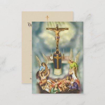 Catholic Mass Offering Funeral Prayer Holy Cards