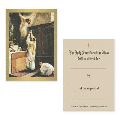 Catholic Mass Offering Prayer Holy Cards