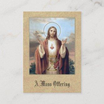 Catholic Mass Offering Prayer Jesus Holy Cards
