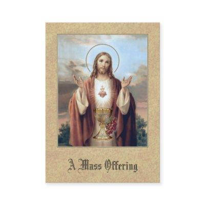 Catholic Mass Offering Prayer Jesus Holy Cards