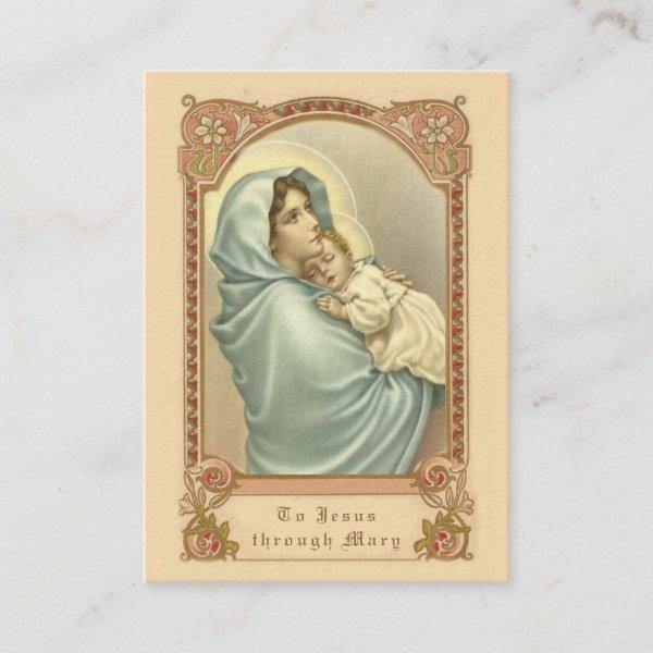 Catholic Virgin Mary Express Novena Prayer Card