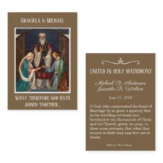 Catholic Wedding Favor Holy Card Mary Joseph