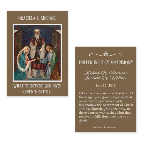Catholic Wedding Favor Holy Card Mary Joseph