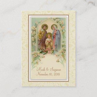 Catholic Wedding Favor Holy Family Holy Card