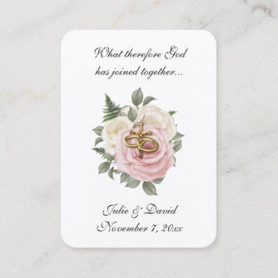 Catholic Wedding Rose Favor Holy Card