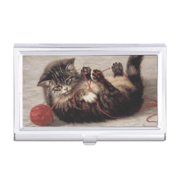 Cat's Cradle, A Cat Playing Ball of Yarn  Case