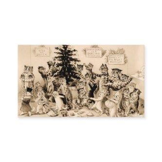 Cats Decorating Christmas Tree By Louis Wain