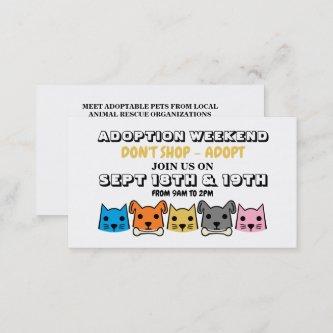 Cats & Dogs, Pet Adoption Event Advertising