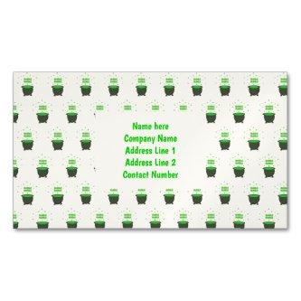 Cauldron and Bubbling Green Brew Halloween Custom  Magnet