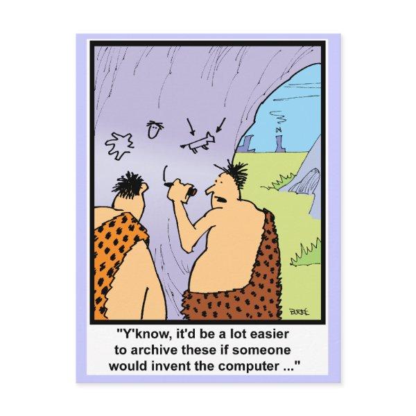 Caveman Style Postcard