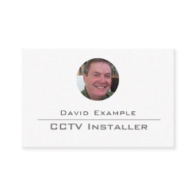 CCTV Installer with Photo of Holder