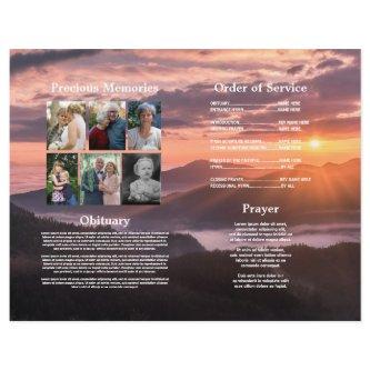 Celebration of Life Beach Funeral Service Program  Flyer