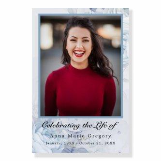 Celebration of Life Blue Photo Elegant Floral Foam Board