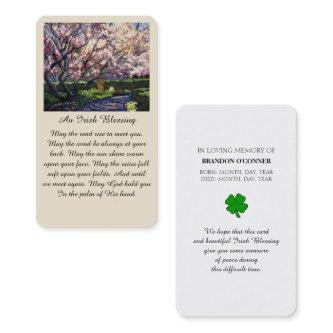 Celebration of Life Irish Blessing Prayer Card