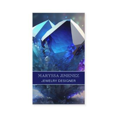 Celestial Blue Magical Mystic Abstract Crystals