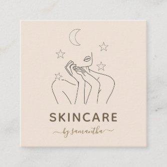Celestial Girl Illustration Skincare Beauty Cream Square