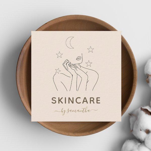 Celestial Girl Illustration Skincare Beauty Cream Square