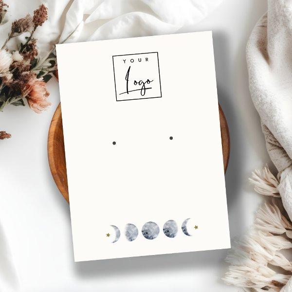 Celestial Moon Watercolor Earring Display Logo