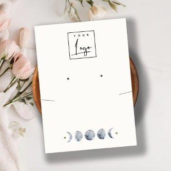Celestial Moon Watercolor Necklace Earring Logo