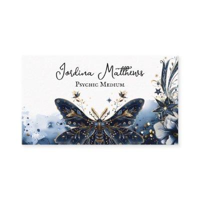 Celestial Moth Blue and Gold Psychic