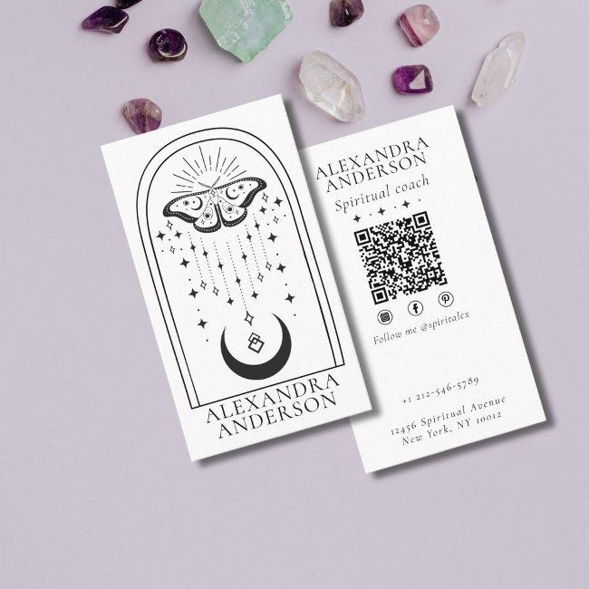 Celestial Mystic Esoteric Moth and Moon Spiritual