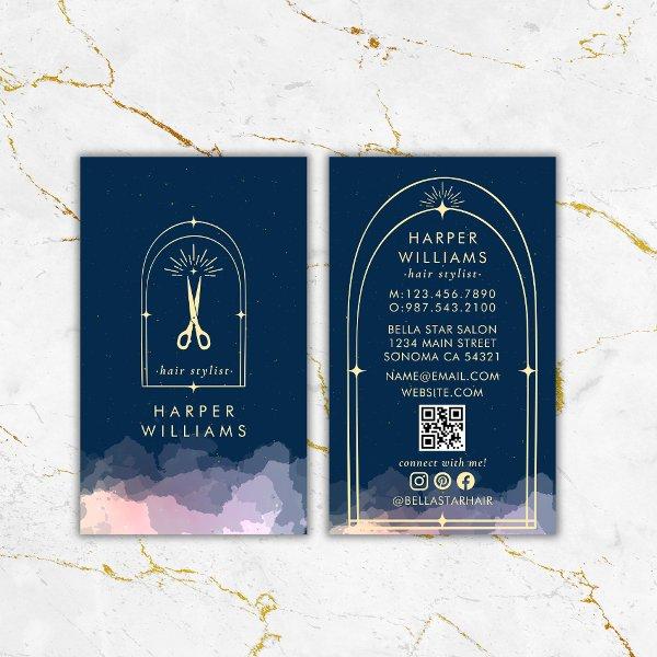 Celestial Stars Tarot Hair Stylist Salon QR Code
