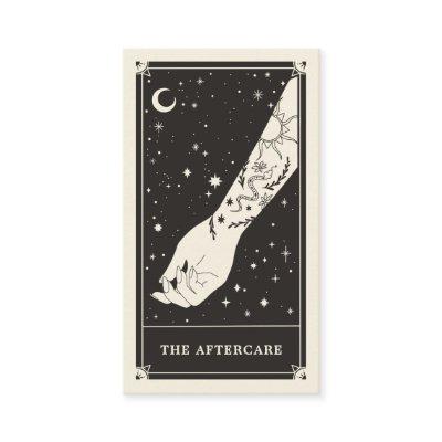 Celestial Tarot Black Tattoo aftercare card