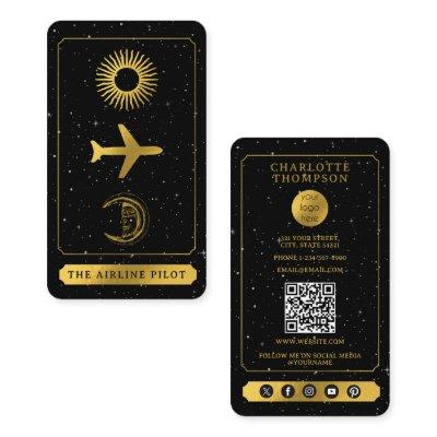 Celestial Tarot Logo Pilot Agent Black Gold