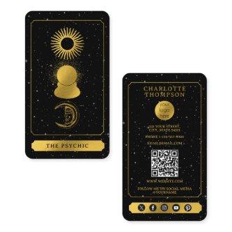 Celestial Tarot Reader Psychic Ball Gold Black